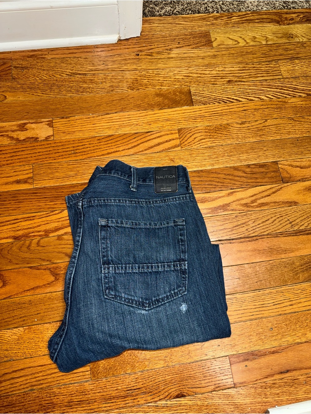 Nautica Men’s Indigo Blue Straight Jeans
